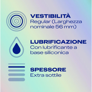 Preservativi Durex Invisible Extra Sottile con Forma Classica - 6 Confezioni da 10 Profilattici