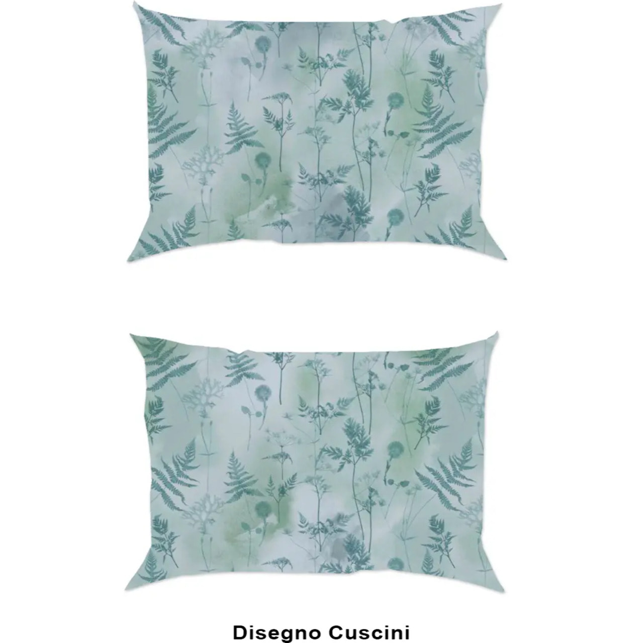 Completo Lenzuola SOFFIONE VERDE 100% Cotone e Made in Italy floreale natura