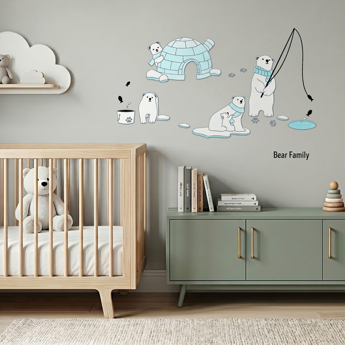 Stickers Muraux décoration adhésifs ours