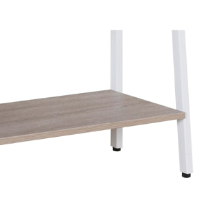 Lilas - libreria in legno e metallo 3 ripiani bianco