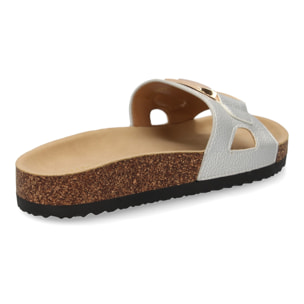 Sandalia plana de mujer, comoda y elegante, diseño moderno con material bio