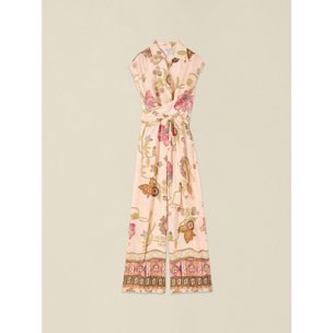 Oltre - Tuta in tessuto fantasia - Beige