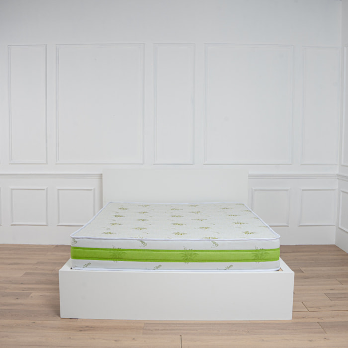 Materasso Una Piazza e Mezza WaterFoam H25 Fisso Aloe Vera 120x190 - (Antiacaro - Anallergico - Antibatterico - Ergonomico)