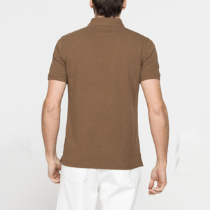 POLO MANICA CORTA IN COTONE E LINO