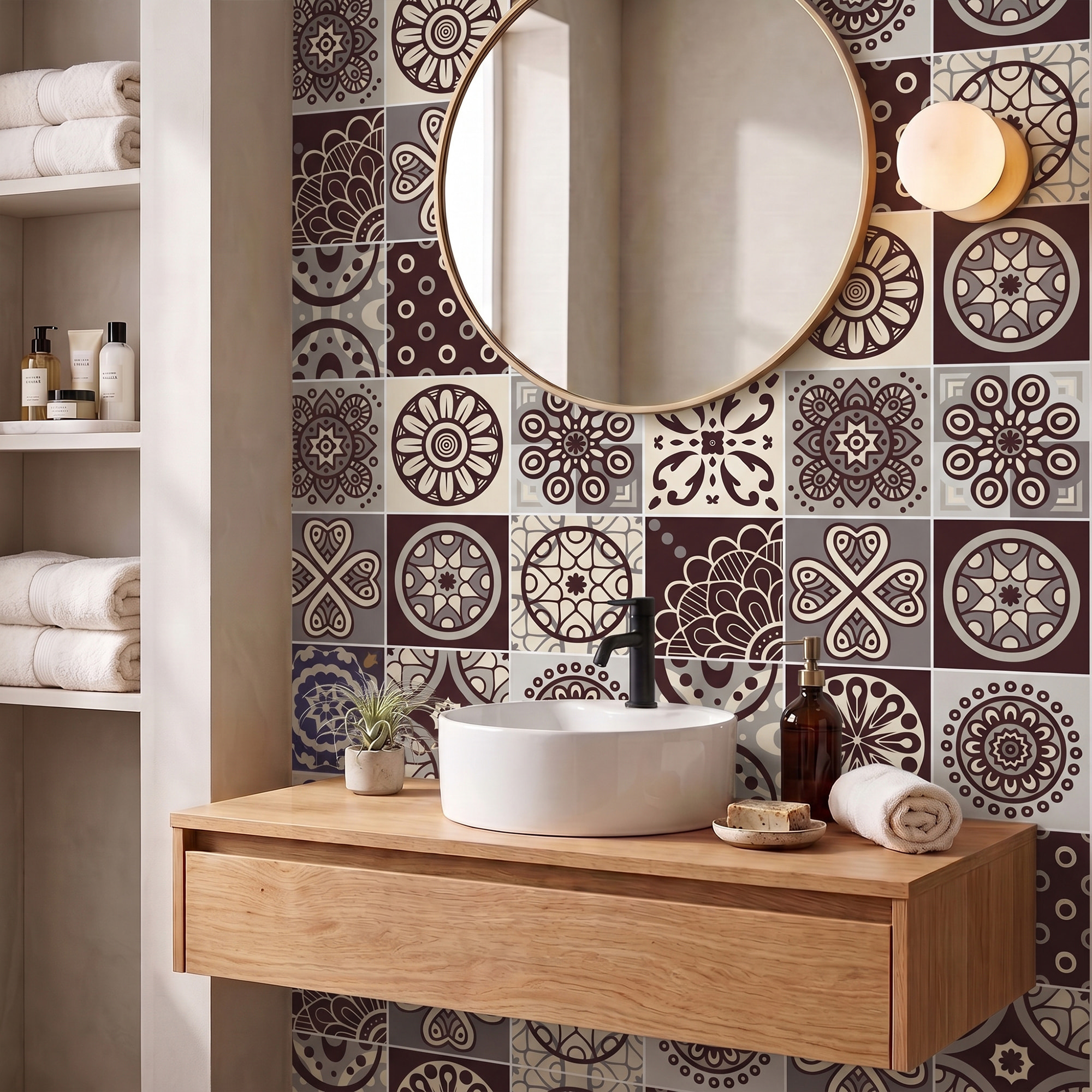 Stickers muraux - Sticker Mural Carrelage adhésif Cuisine Salle de Bain - 12 STICKERS CARRELAGES AZULEJOS PISCO