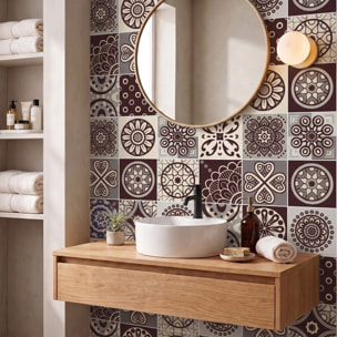 Stickers muraux - Sticker Mural Carrelage adhésif Cuisine Salle de Bain - 12 STICKERS CARRELAGES AZULEJOS PISCO