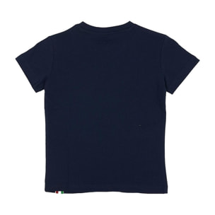 T-shirt da bambino manica corta con stampa e logo Basic