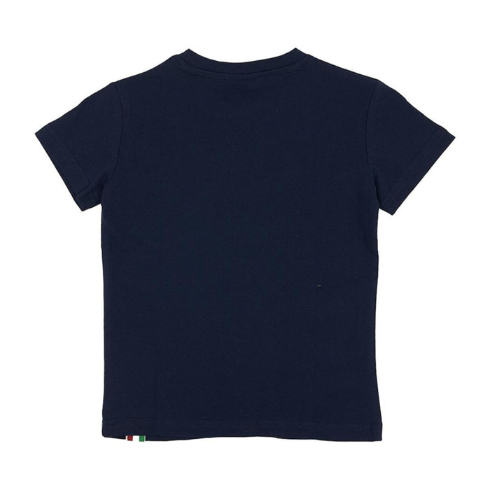 T-shirt da bambino manica corta con stampa e logo Basic