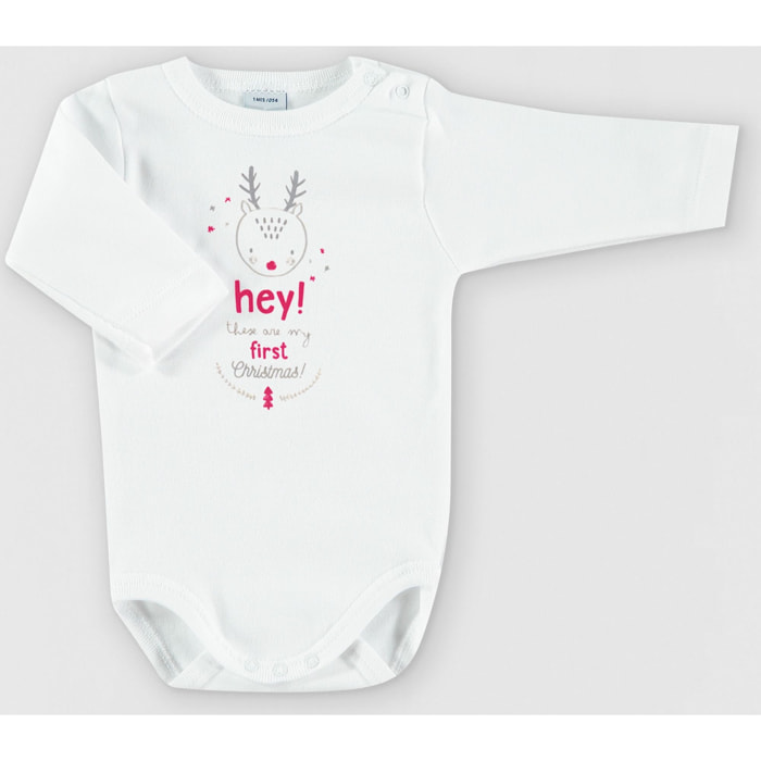 Body bebé navidad frases manga larga