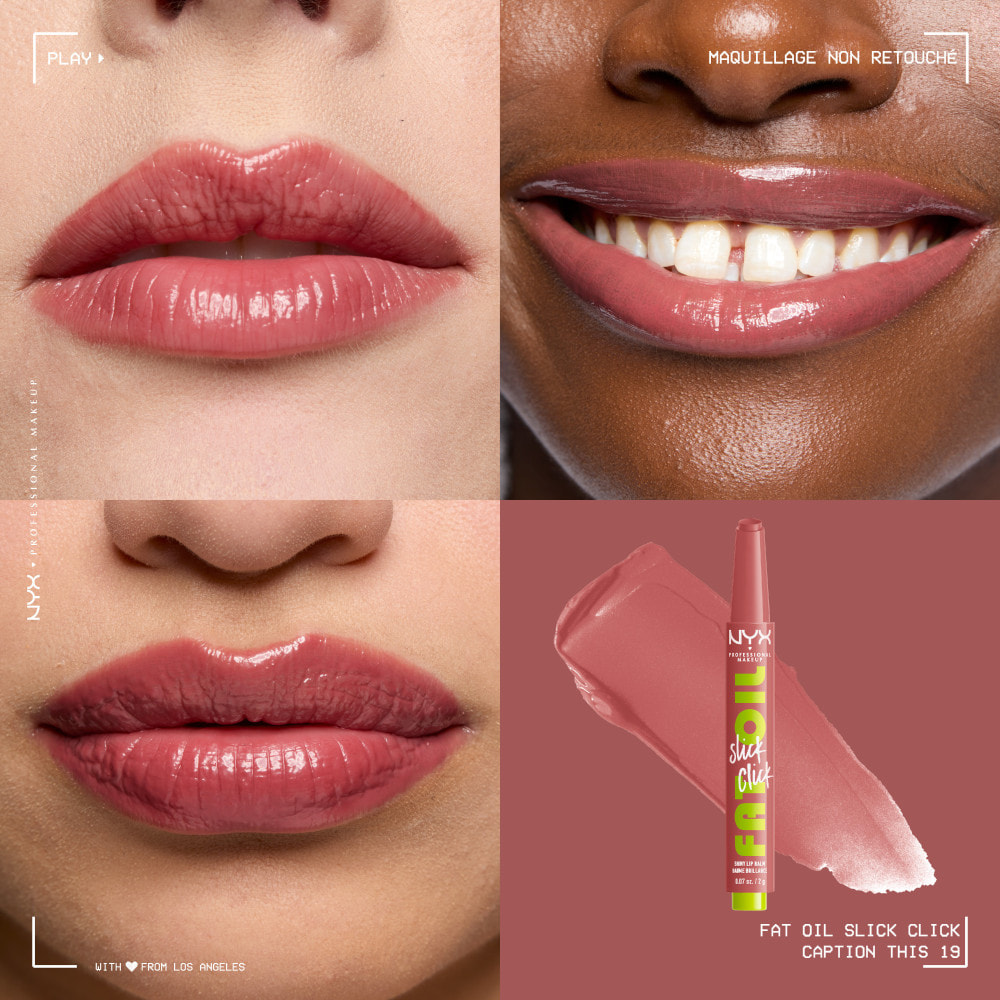 NYX Professional Makeup FAT OIL SLICK CLICK Baume à lèvres CAPTION THIS