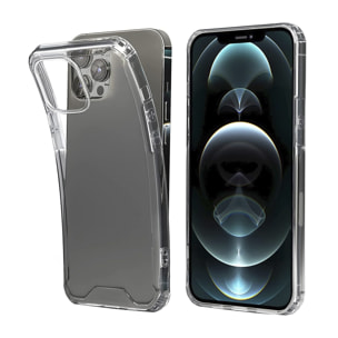 DAM Custodia antiurto  Armor trasparente con bordi rinforzati per iPhone 12 / 12 Pro 7,43x1,02x14,95 cm. Colore trasparente