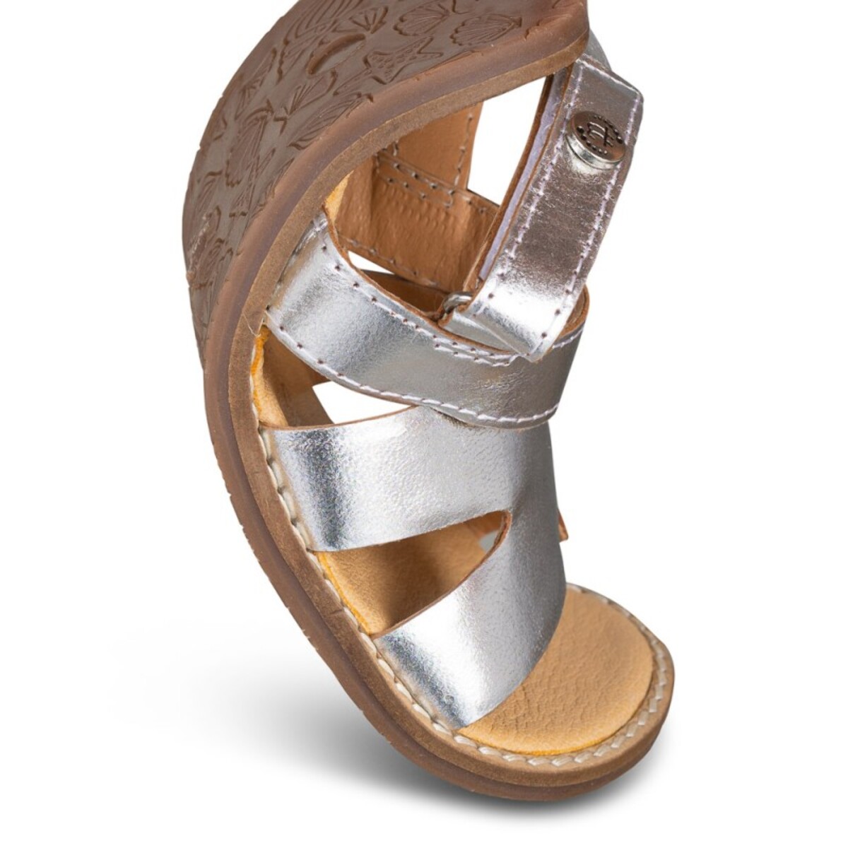 SANDALIA BAREFOOT PIEL CHETTO PALA PLATA