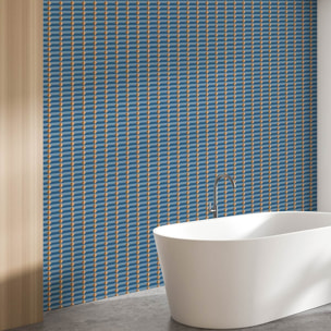 Papier peint, op art bleu Intissé