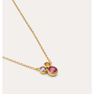 Collar Rainbow Bubbles Baño Oro