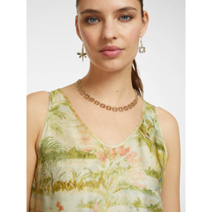 Elena Mirò - Top estampado - Beige