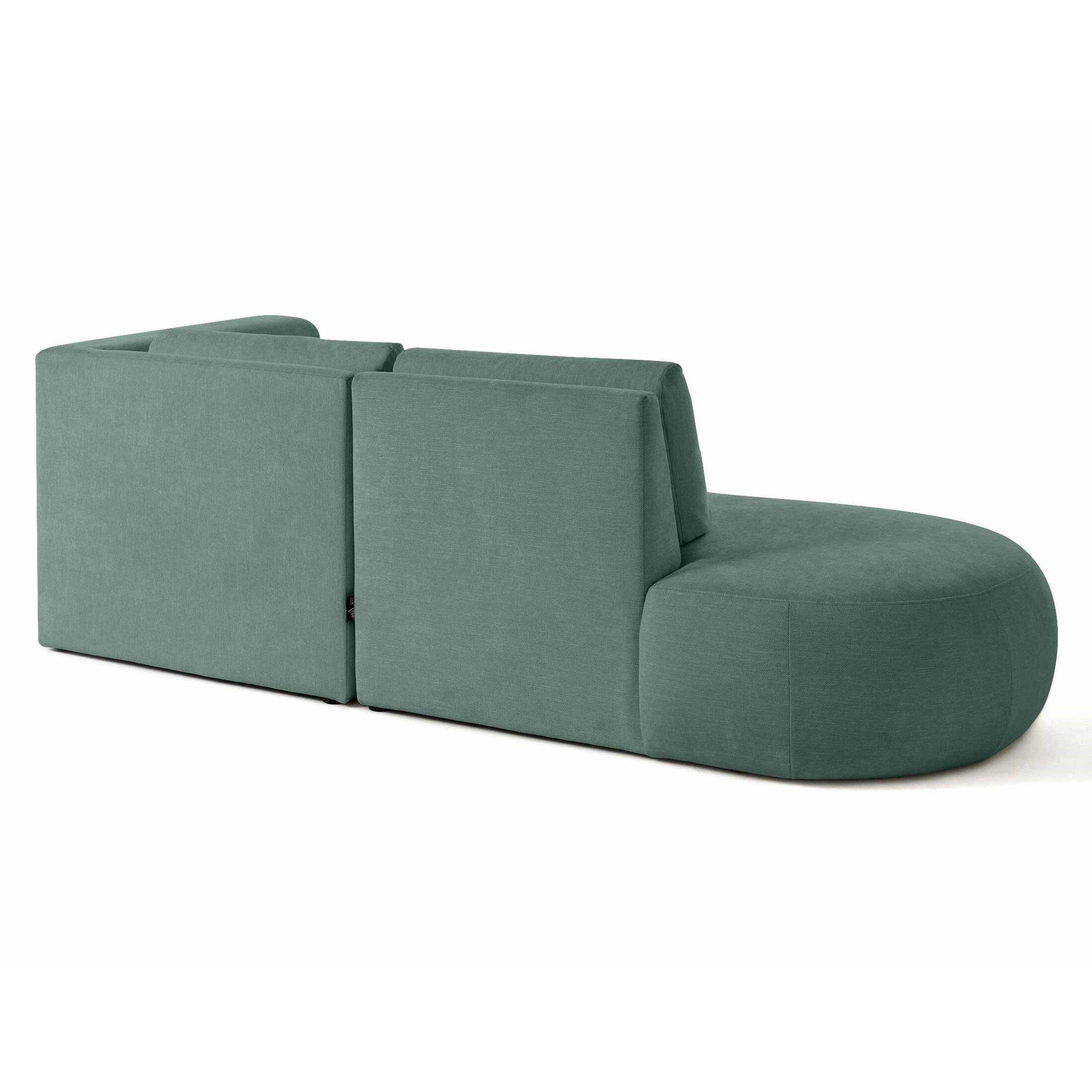 Santorini - canapé modulable d'angle droit - 4 places - en tissu texturé - Vert
