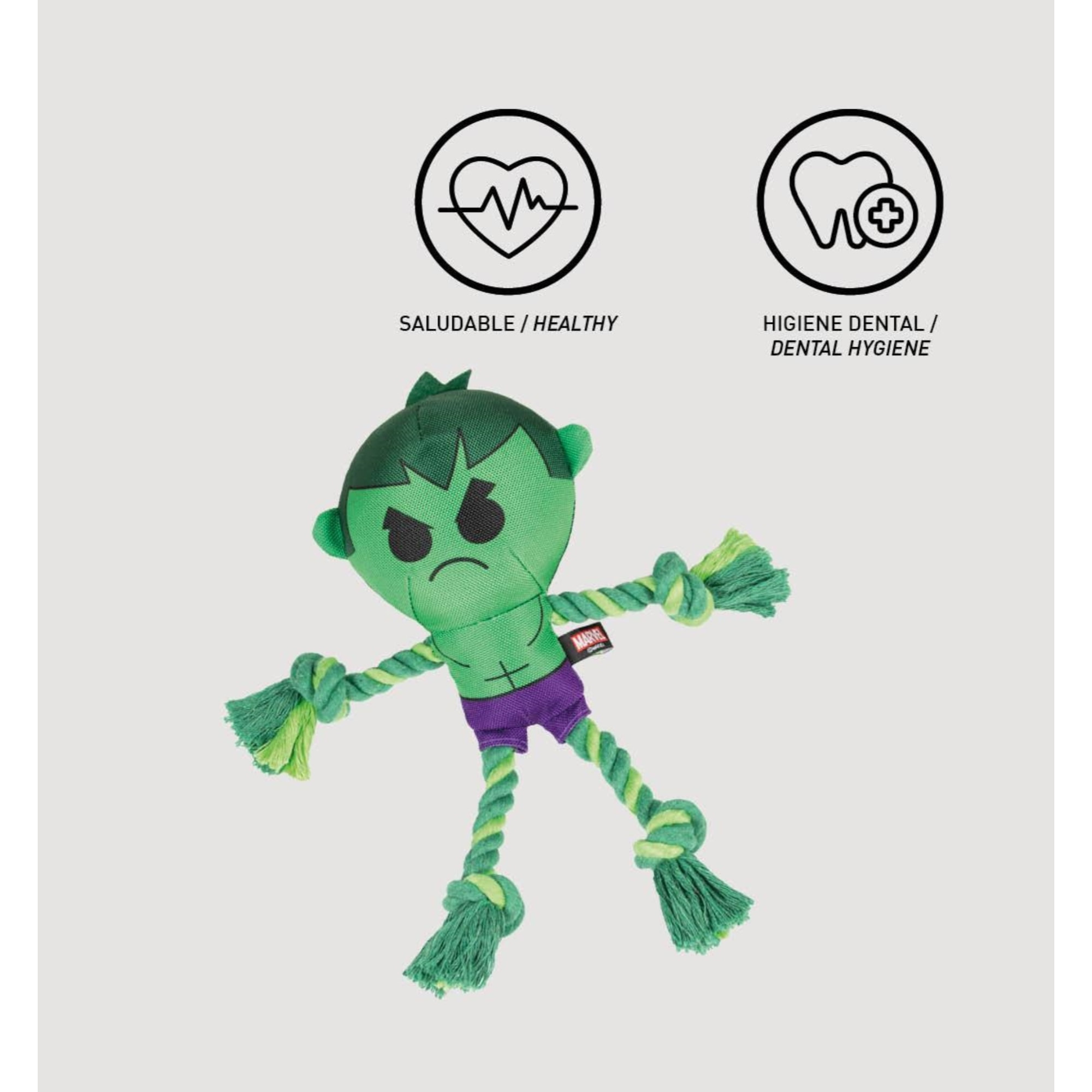 Juguete para perros cuerda diseño avengers hulk