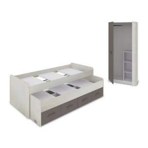 Dormitorio juvenil Axim Plus Blanco Alpes - Basalto