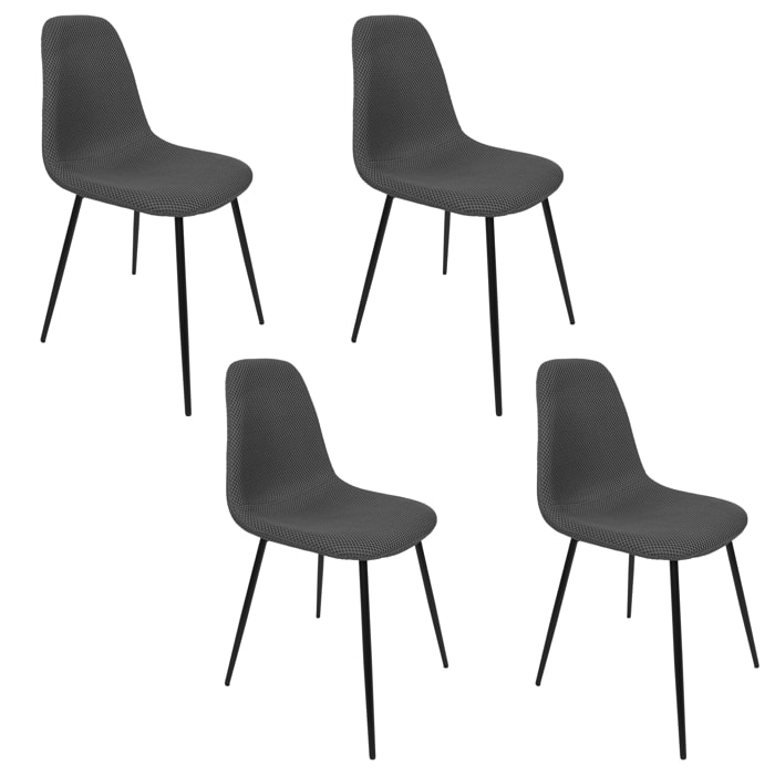 Chaise Atome Gris - Lot De 4