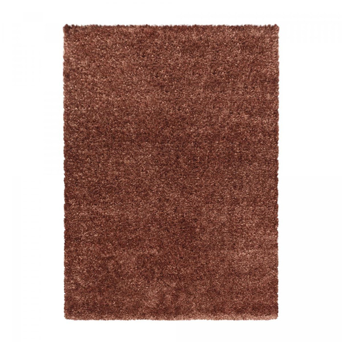 Tapis longs poils shaggy tissé motif uni RAMU