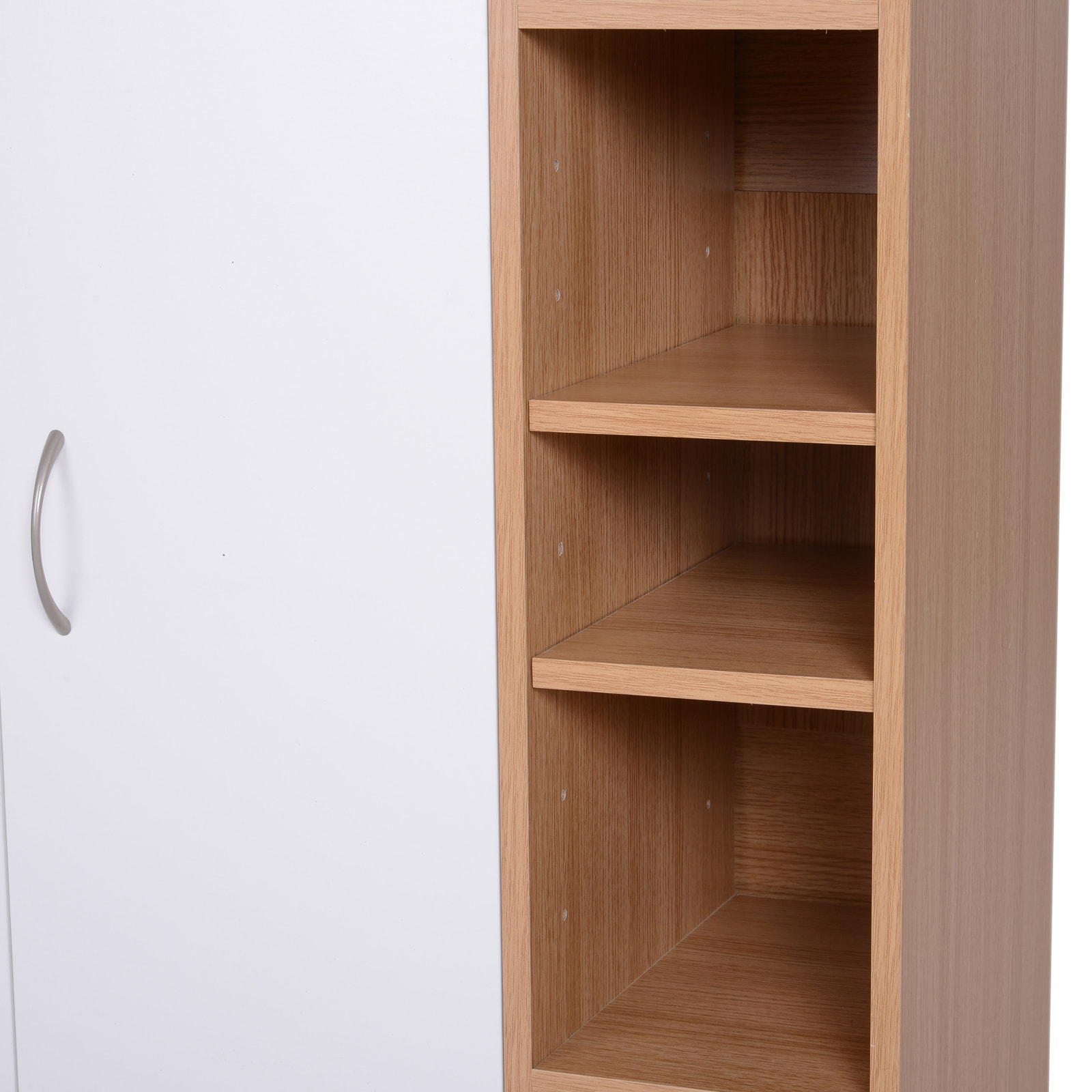 Armario Consola Aparador 80x32x90,5cm-Blanco y Madera