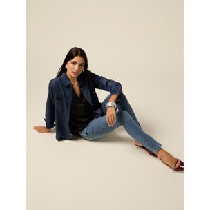 Oltre - Jeans ajustados lavados a la piedra - Light - blue