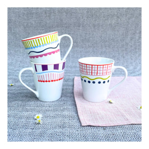 Lot de 6 mugs, RELAX SUNSET