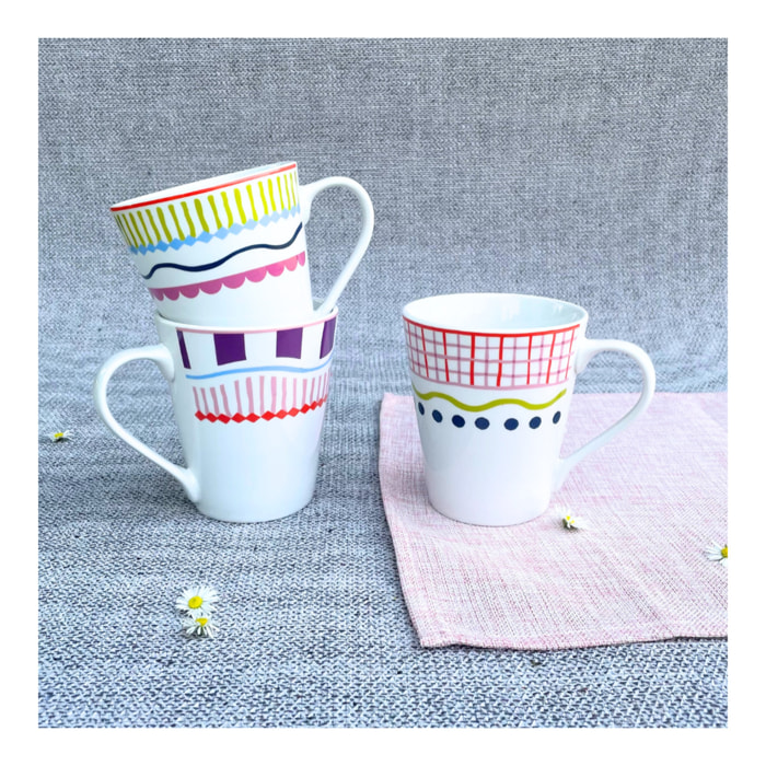 Lot de 6 mugs, RELAX SUNSET