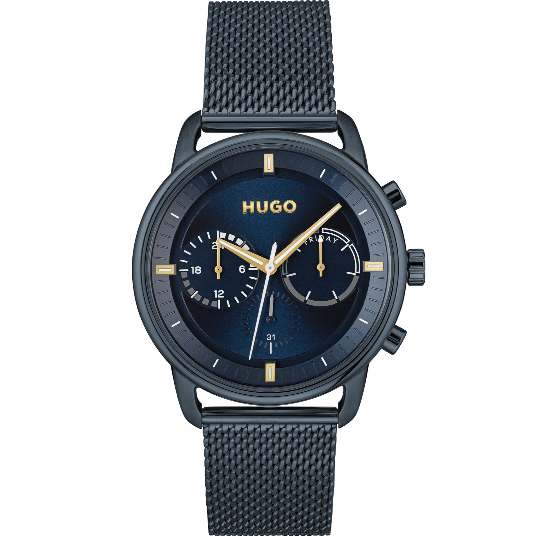 Reloj Hugo 1530237 Hombre Analogico Cuarzo con Correa de Acero inoxidable