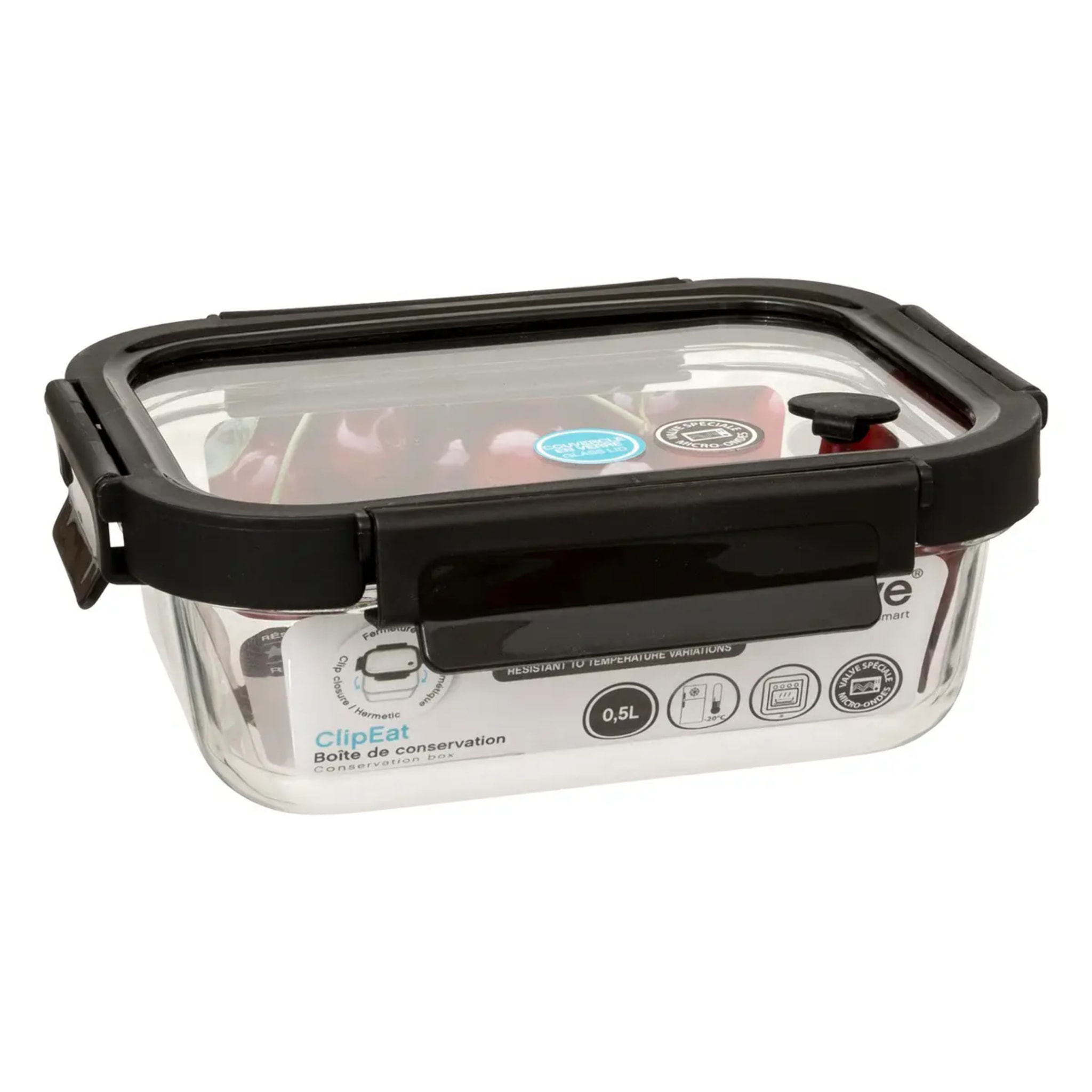Boîte de conservation verre 05L "ClipEat"
