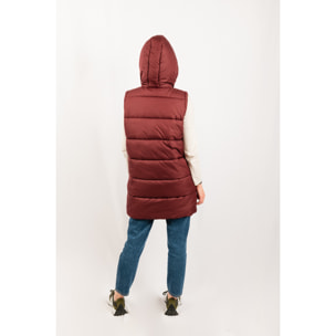 Chaleco Barcelona Long Vest marca ECOON - granate oscuro