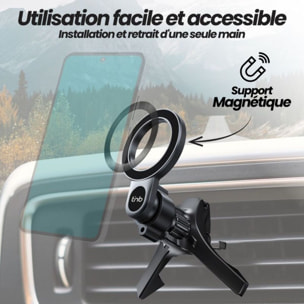 Support smartphone TNB Support magnétique compact aération Noir
