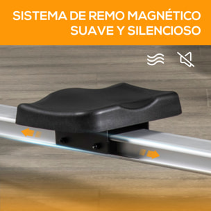 Máquina de Remo Plegable con 8 Niveles de Resistencia Volante de 4kg Monitor LCD