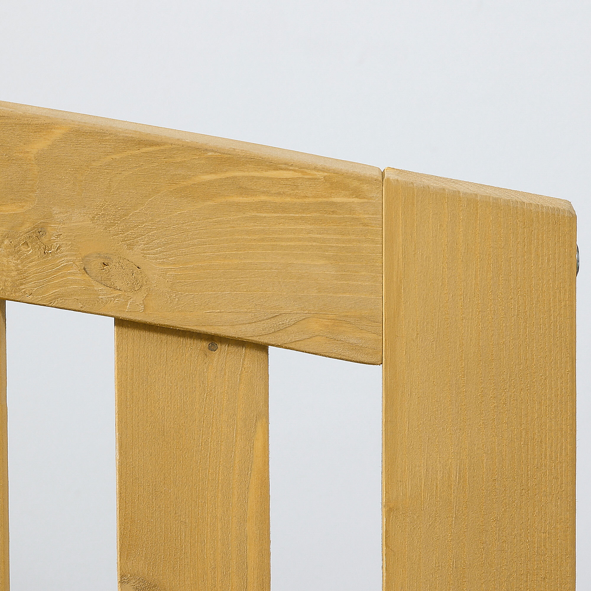 Banco de Jardín de 2 Plazas Banco Exterior de Listones de Madera con Respaldo y Reposabrazos para Terraza Balcón Patio Carga 240 kg 143x51x85 cm Natural