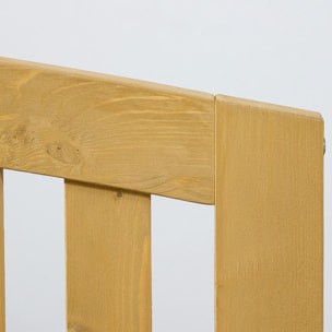 Banco de Jardín de 2 Plazas Banco Exterior de Listones de Madera con Respaldo y Reposabrazos para Terraza Balcón Patio Carga 240 kg 143x51x85 cm Natural