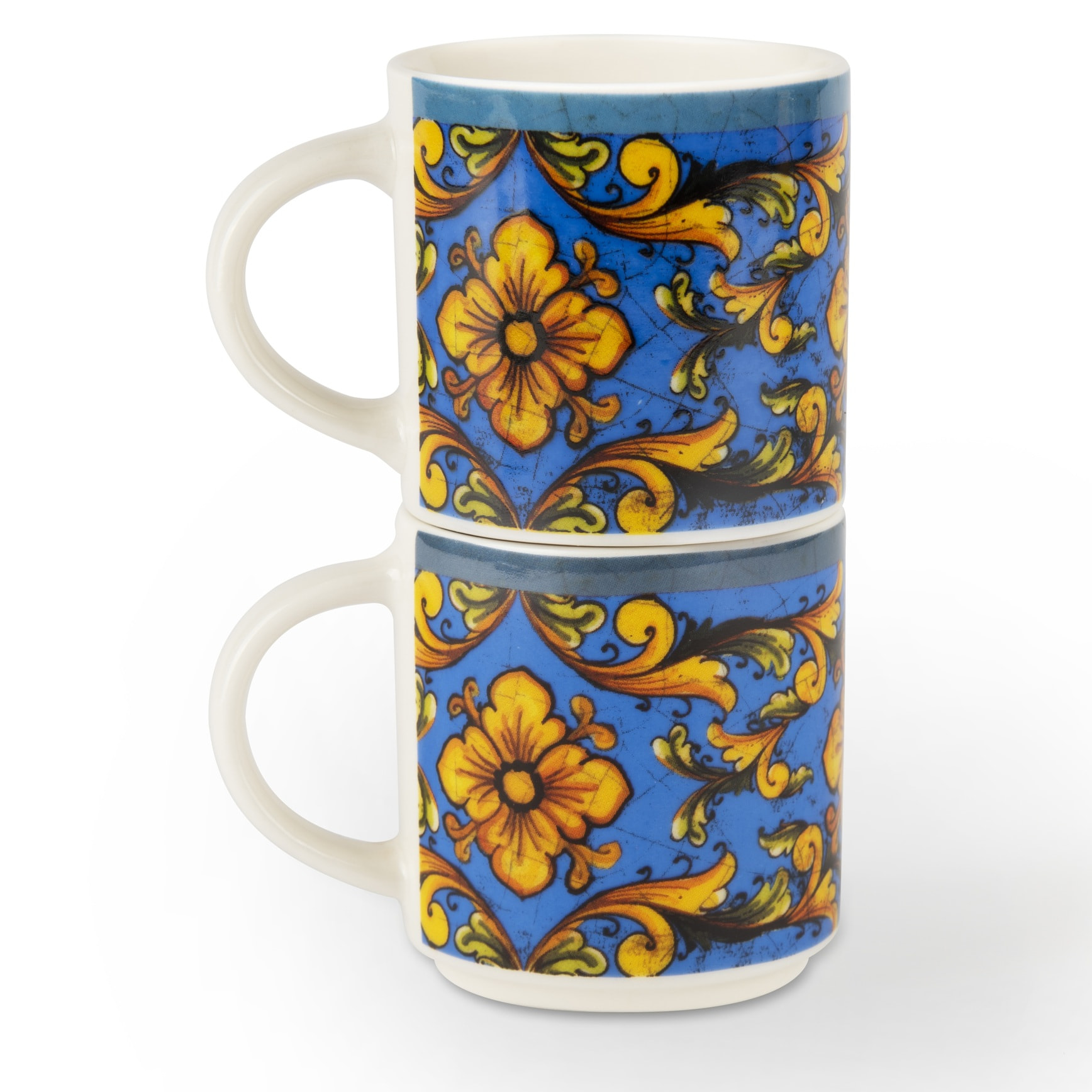 Set 6 Tasses à Café Excelsa – Trinacria, New Bone China Multicolore