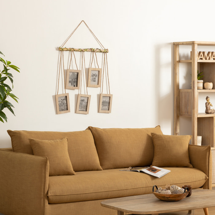 Pêle-mêle suspendu "Luigi" beige 5 photos