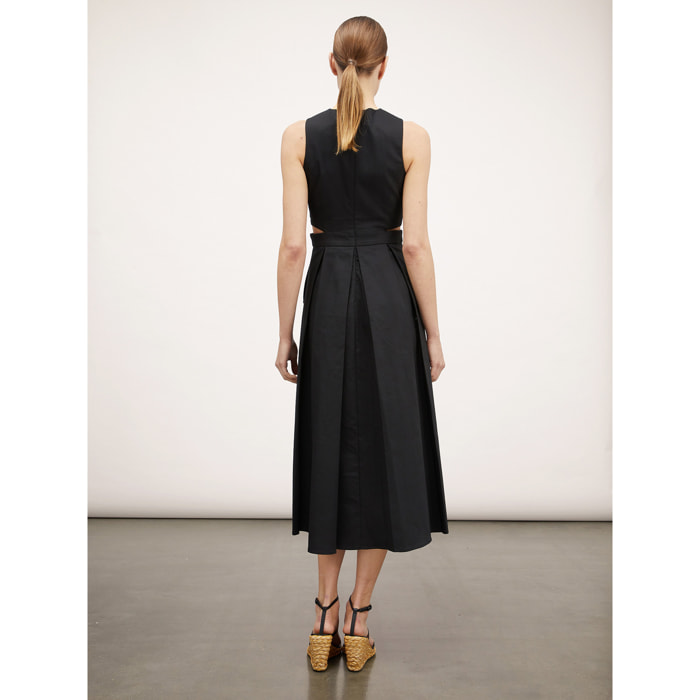 Motivi - Vestido midi con corte en las caderas - Negro