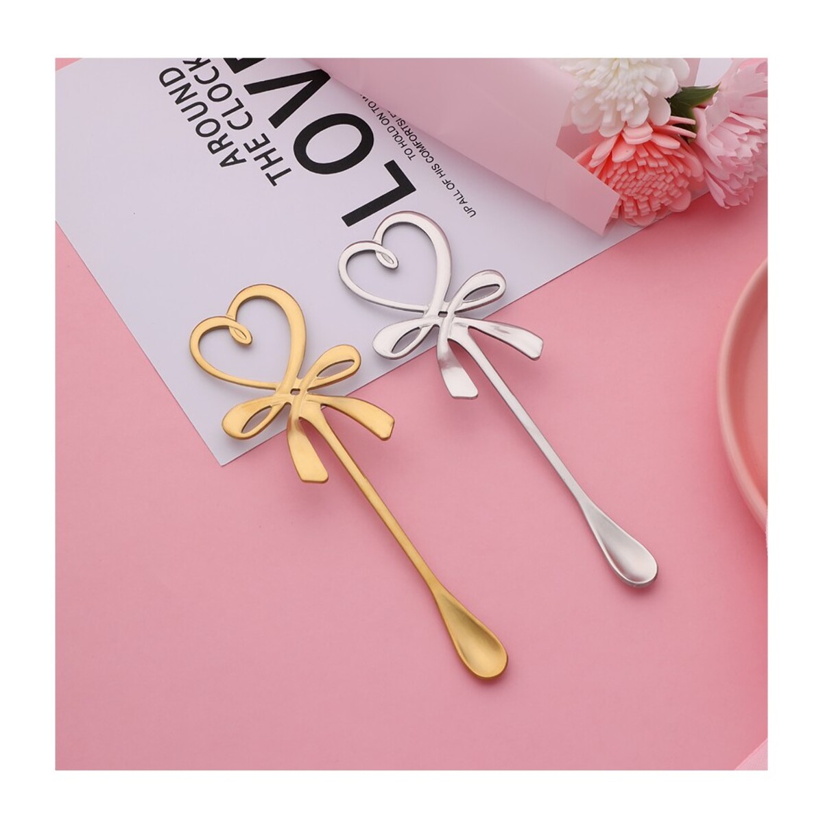 Cuillères argent coeur - lot de 2