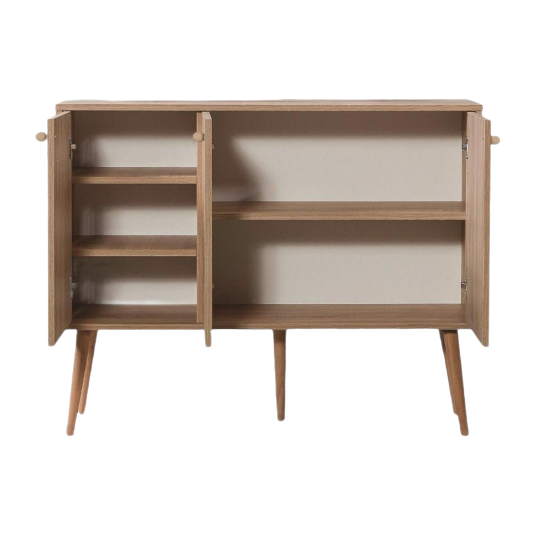 Credenza Dpavarin, Buffet da soggiorno, Madia da salotto, Dispensa da cucina, 120x36h90 cm, Quercia