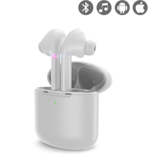 Ecouteurs Bluetooth Sans fil intra-auriculaire Blanc