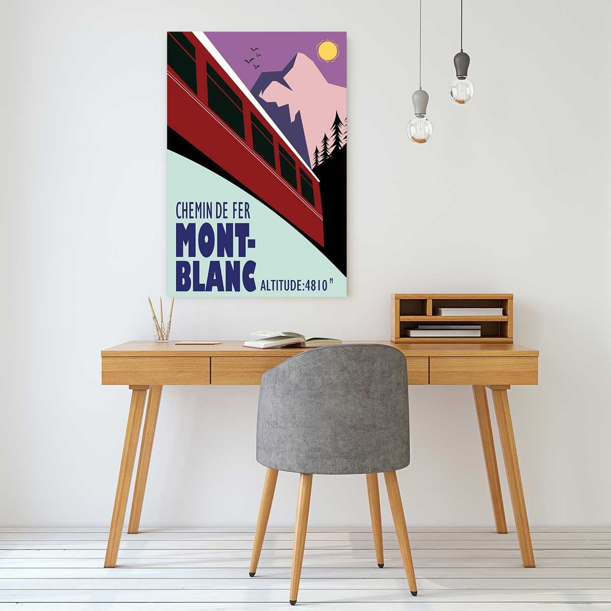 Tableau terminus chamonix 4810m Tableau alu Dibond