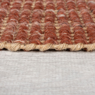 Tapis en jute de couloir OMBRE Rouge