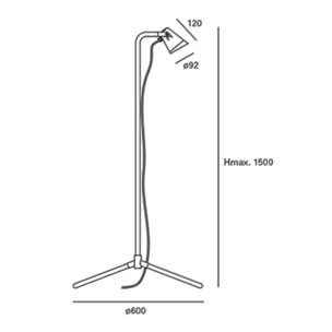 Forlight Pie De Salon Ip65 Picnic Gu10 35W Negro 637Lm