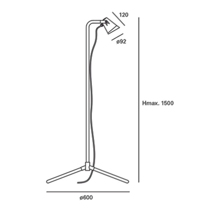 Forlight Pie De Salon Ip65 Picnic Gu10 35W Negro 637Lm