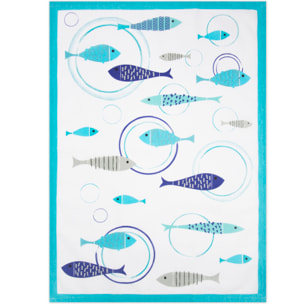 Set Torchon, Manique et Gant de Cuisine Excelsa – North Sea, Coton Multicolore