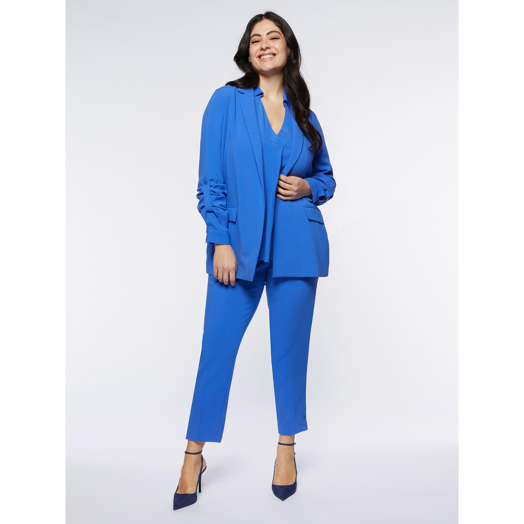 Fiorella Rubino - Blazer abierto por delante - Azul aciano