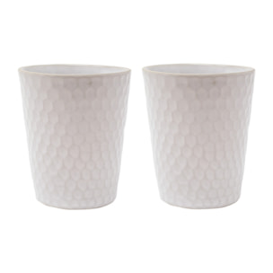 Set 2 bicchieri Impronte in stoneware