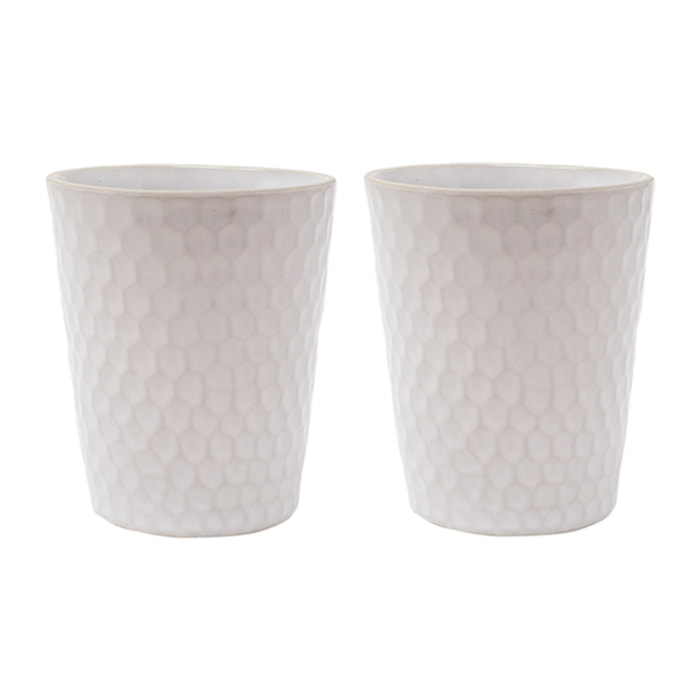 Set 2 bicchieri Impronte in stoneware