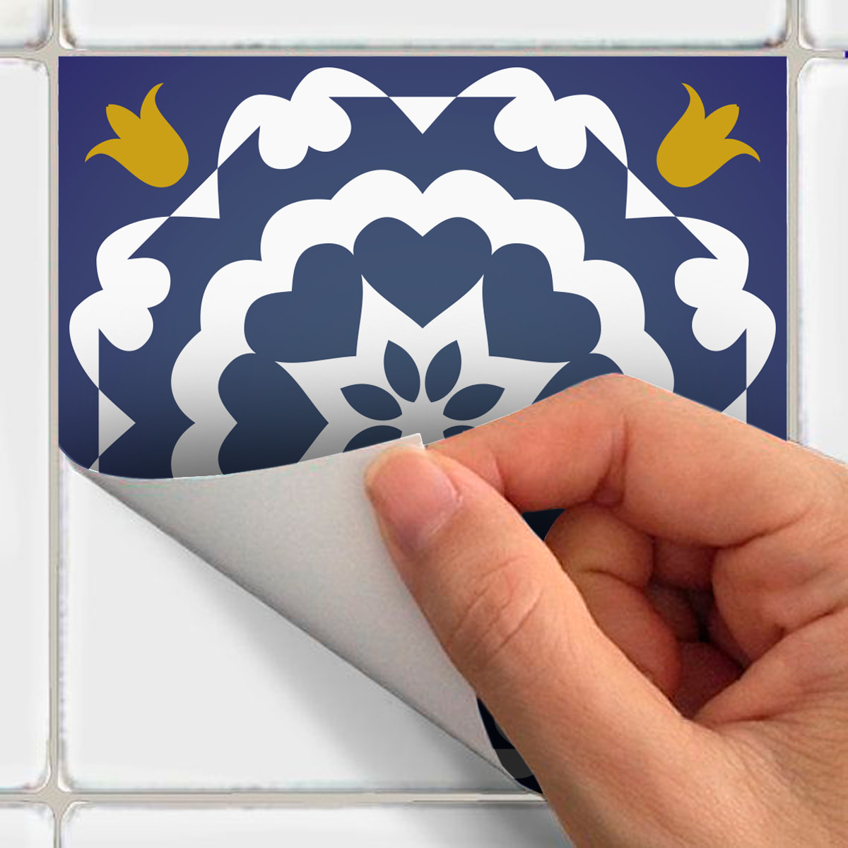 Stickers muraux - Sticker Mural Carrelage adhésif Cuisine Salle de Bain - 12 STICKERS CARRELAGES AZULEJOS JANEIRO